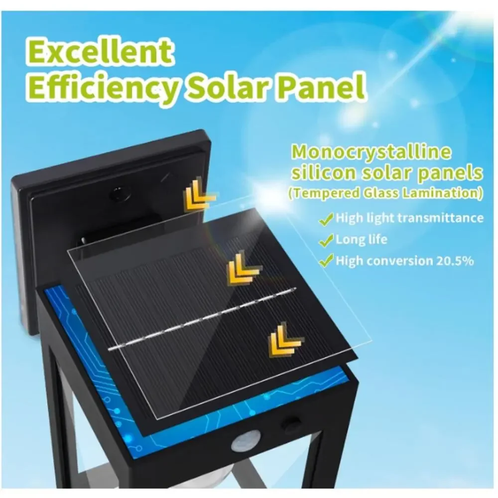 MDENLT Solar Outdoor Wall Lights Dusk to Dawn 2 Pack